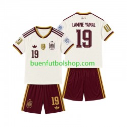 Camiseta de Fútbol España 2-star Lamine Yamal 19 2026-2027 Segunda Equipación Manga Corta Niño