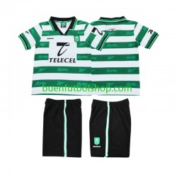 Camiseta de Fútbol Sporting CP Retro 1999 2000 Primera Equipación Manga Corta Niño