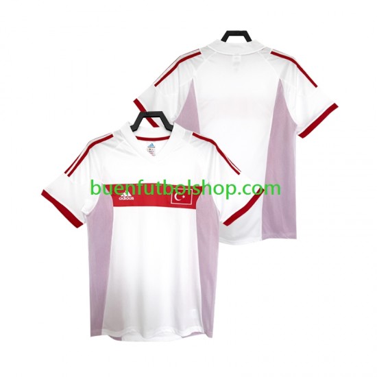 Camiseta de Fútbol Turquía Retro 2002 Segunda Equipación Manga Corta Hombre