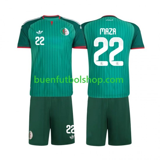 Camiseta de Fútbol Argelia Ibrahim Maza 22 2026 Segunda Equipación Manga Corta Niño