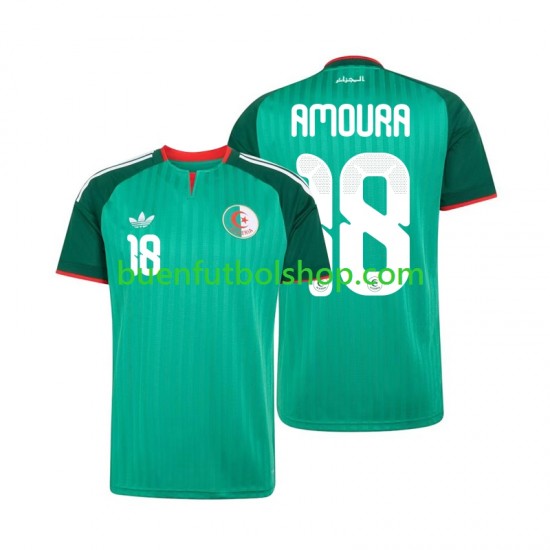 Camiseta de Fútbol Argelia Mohamed Amoura 18 2026 Segunda Equipación Manga Corta Hombre