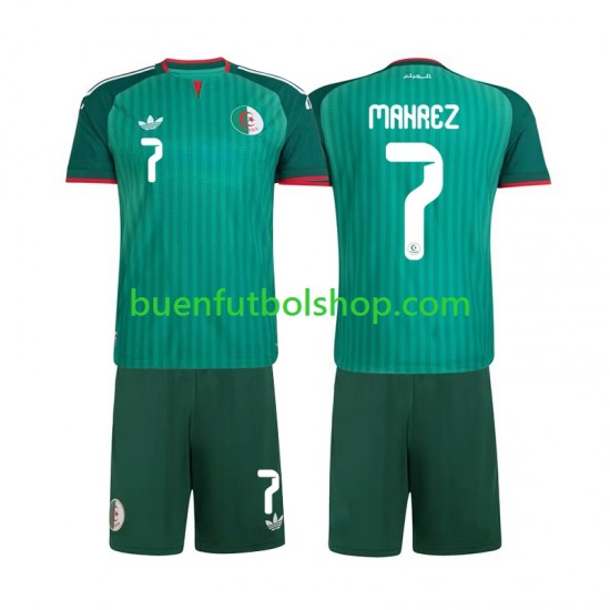 Camiseta de Fútbol Argelia Riyad Mahrez 7 2026 Segunda Equipación Manga Corta Niño