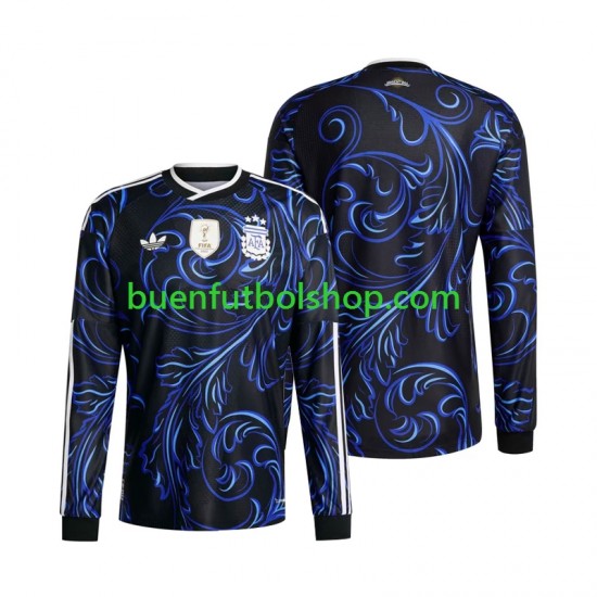 Camiseta de Fútbol Argentina World Cup 2026 Segunda Equipación Manga Larga Hombre