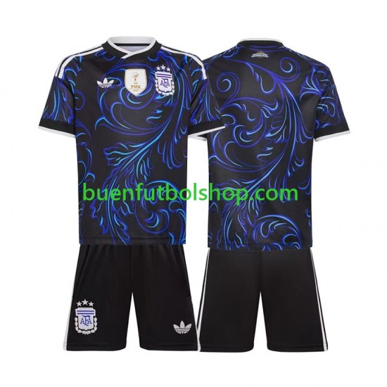 Camiseta de Fútbol Argentina World Cup 2026 Segunda Equipación Manga Corta Niño