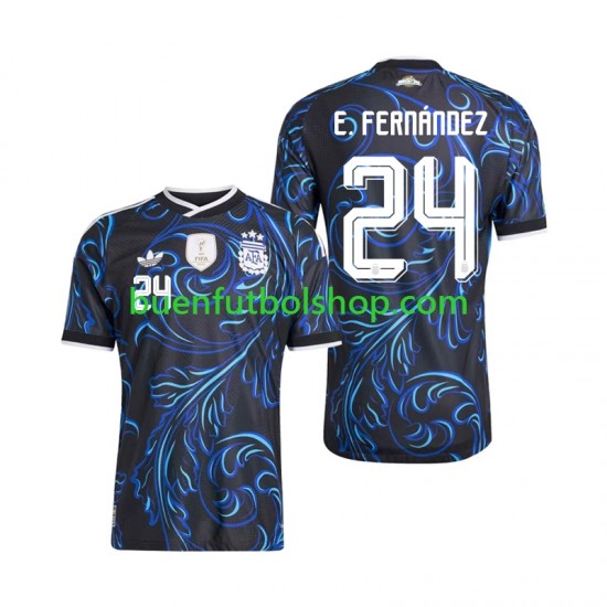 Camiseta de Fútbol Argentina Enzo Fernandez 24 World Cup 2026 Segunda Equipación Manga Corta Hombre