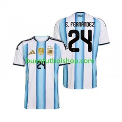 Camiseta de Fútbol Argentina Enzo Fernandez 24 World Cup 2026 Primera Equipación Manga Corta Hombre