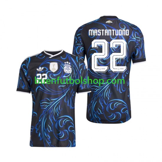 Camiseta de Fútbol Argentina Franco Mastantuono 22 World Cup 2026 Segunda Equipación Manga Corta Hombre