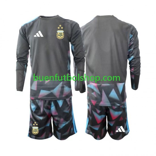 Camiseta de Fútbol Argentina Portero World Cup 2026 Primera Equipación Manga Larga Niño