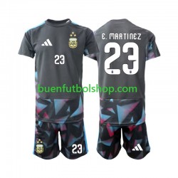 Camiseta de Fútbol Argentina Portero Emiliano Martinez 23 World Cup 2026 Primera Equipación Manga Corta Niño