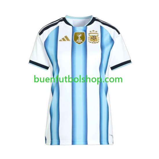 Camiseta de Fútbol Argentina World Cup 2026 Primera Equipación Manga Corta para Mujer