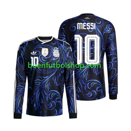 Camiseta de Fútbol Argentina Lionel Messi 10 World Cup 2026 Segunda Equipación Manga Larga Hombre