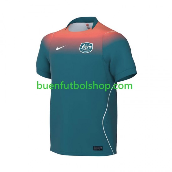 Camiseta de Fútbol Australia World Cup 2026 Segunda Equipación Manga Corta Hombre