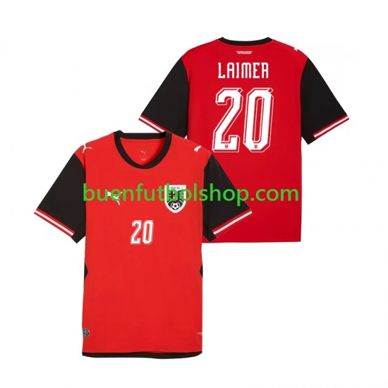 Camiseta de Fútbol Austria Konrad Laimer 20 World Cup 2026 Primera Equipación Manga Corta Hombre