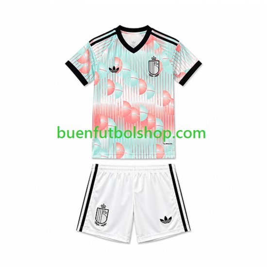 Camiseta de Fútbol Bélgica World Cup 2026 Segunda Equipación Manga Corta Niño