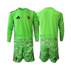 Camiseta de Fútbol Bélgica Portero World Cup 2026 Tercera Equipación Manga Larga Niño