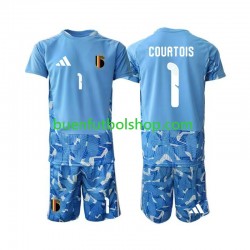 Camiseta de Fútbol Bélgica Portero Thibaut Courtois 1 World Cup 2026 Primera Equipación Manga Corta Niño