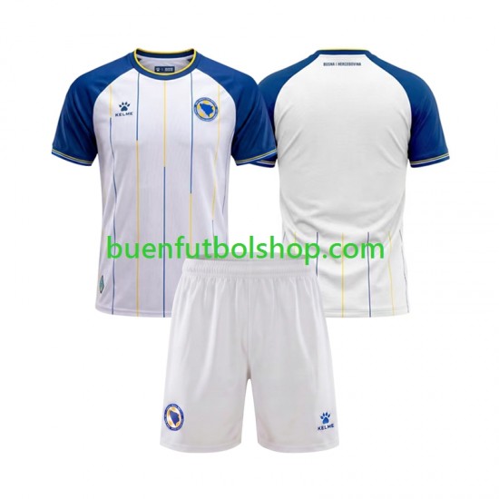 Camiseta de Fútbol Bosnia y Herzegovina World Cup 2026 Segunda Equipación Manga Corta Niño