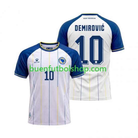 Camiseta de Fútbol Bosnia y Herzegovina Ermedin Demirovic 10 World Cup 2026 Segunda Equipación Manga Corta Hombre