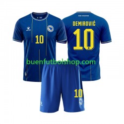 Camiseta de Fútbol Bosnia y Herzegovina Ermedin Demirovic 10 World Cup 2026 Primera Equipación Manga Corta Niño