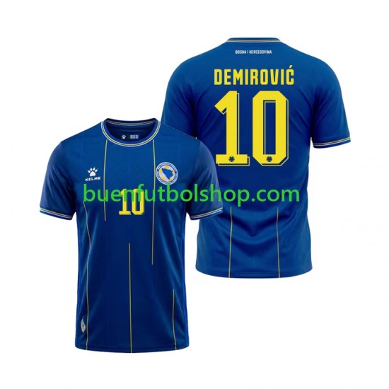 Camiseta de Fútbol Bosnia y Herzegovina Ermedin Demirovic 10 World Cup 2026 Primera Equipación Manga Corta Hombre