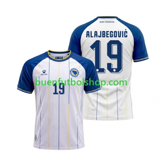 Camiseta de Fútbol Bosnia y Herzegovina Kerim Alajbegovic 19 World Cup 2026 Segunda Equipación Manga Corta Hombre