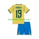 Camiseta de Fútbol Brasil Endrick 19 World Cup 2026 Primera Equipación Manga Corta Niño
