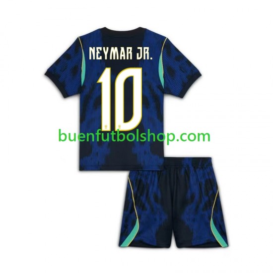 Camiseta de Fútbol Brasil Neymar JR 10 World Cup 2026 Segunda Equipación Manga Corta Niño Camiseta de Fútbol Brasil Neymar JR 10 World Cup 2026 Segunda Equipación Manga Corta Niño
