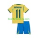 Camiseta de Fútbol Brasil Raphinha 11 World Cup 2026 Primera Equipación Manga Corta Niño