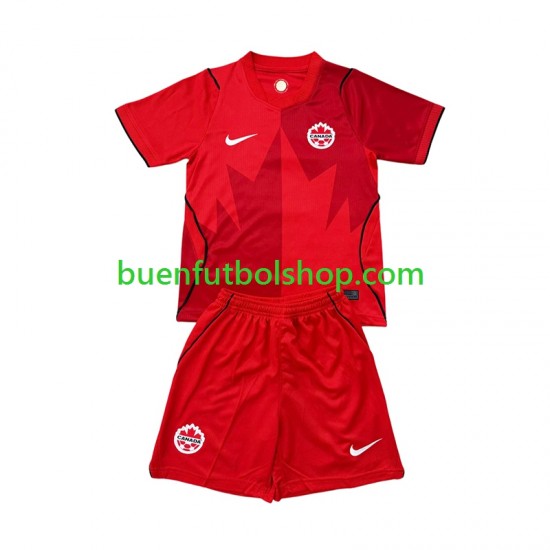 Camiseta de Fútbol Canadá World Cup 2026 Primera Equipación Manga Corta Niño