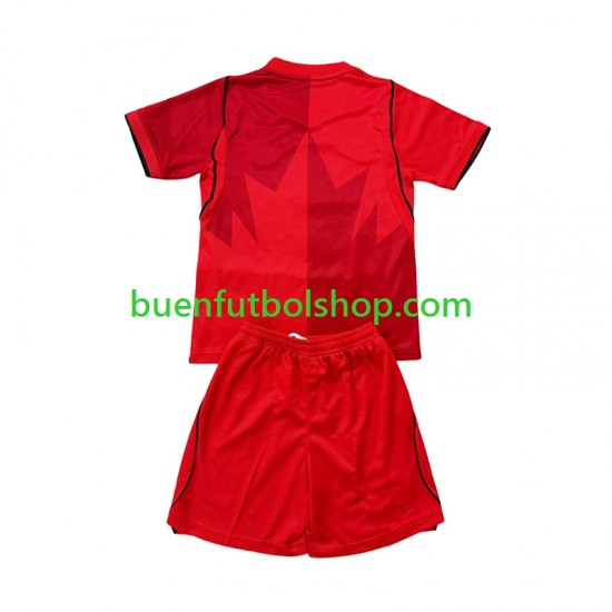 Camiseta de Fútbol Canadá World Cup 2026 Primera Equipación Manga Corta Niño