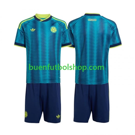 Camiseta de Fútbol Colombia World Cup 2026 Segunda Equipación Manga Corta Niño