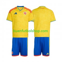 Camiseta de Fútbol Colombia World Cup 2026 Primera Equipación Manga Corta Niño