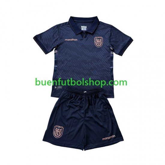 Camiseta de Fútbol Ecuador World Cup 2026 Segunda Equipación Manga Corta Niño