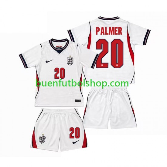 Camiseta de Fútbol Inglaterra Cole Palmer 20 World Cup 2026 Primera Equipación Manga Corta Niño