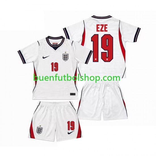 Camiseta de Fútbol Inglaterra Eberechi Eze 19 World Cup 2026 Primera Equipación Manga Corta Niño