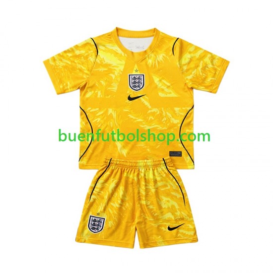 Camiseta de Fútbol Inglaterra Portero World Cup 2026 Cuarta Equipación Manga Corta Niño