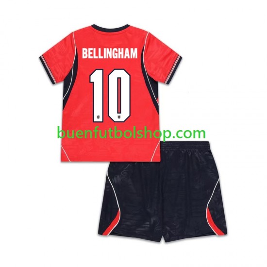 Camiseta de Fútbol Inglaterra Jude Bellingham 10 World Cup 2026 Segunda Equipación Manga Corta Niño