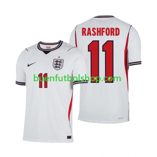 Camiseta de Fútbol Inglaterra Marcus Rashford 11 World Cup 2026 Primera Equipación Manga Corta Hombre