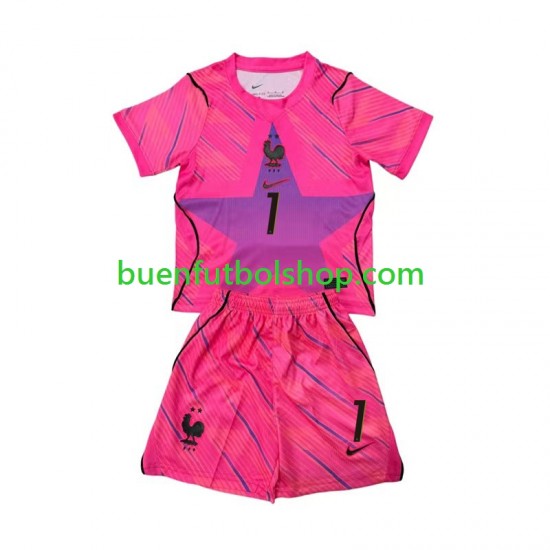 Camiseta de Fútbol Francia Portero Brice Samba 1 World Cup 2026 Segunda Equipación Manga Corta Niño