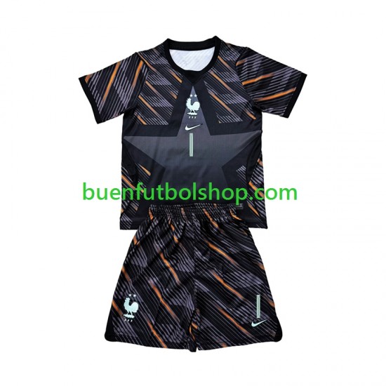 Camiseta de Fútbol Francia Portero Brice Samba 1 World Cup 2026 Primera Equipación Manga Corta Niño