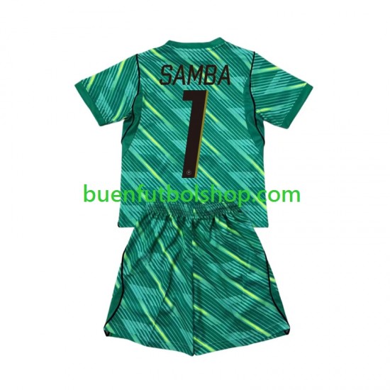 Camiseta de Fútbol Francia Portero Brice Samba 1 World Cup 2026 Tercera Equipación Manga Corta Niño