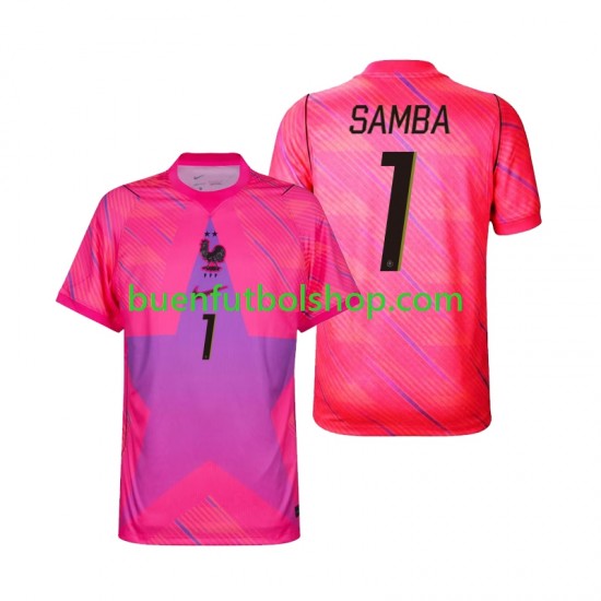 Camiseta de Fútbol Francia Portero Brice Samba 1 World Cup 2026 Segunda Equipación Manga Corta Hombre