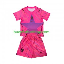 Camiseta de Fútbol Francia Portero World Cup 2026 Segunda Equipación Manga Corta Niño