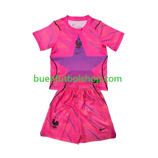 Camiseta de Fútbol Francia Portero World Cup 2026 Segunda Equipación Manga Corta Niño