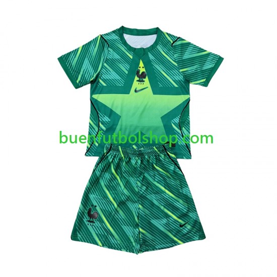 Camiseta de Fútbol Francia Portero World Cup 2026 Tercera Equipación Manga Corta Niño