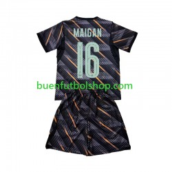 Camiseta de Fútbol Francia Portero Mike Maignan 16 World Cup 2026 Primera Equipación Manga Corta Niño