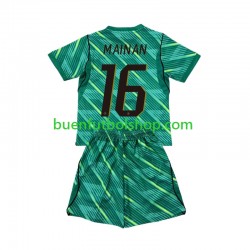 Camiseta de Fútbol Francia Portero Mike Maignan 16 World Cup 2026 Tercera Equipación Manga Corta Niño