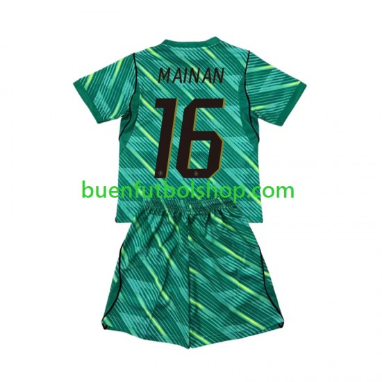 Camiseta de Fútbol Francia Portero Mike Maignan 16 World Cup 2026 Tercera Equipación Manga Corta Niño