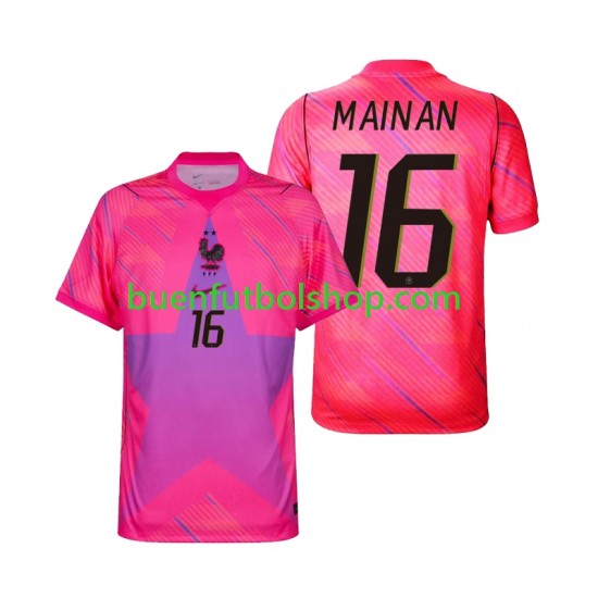 Camiseta de Fútbol Francia Portero Mike Maignan 16 World Cup 2026 Segunda Equipación Manga Corta Hombre