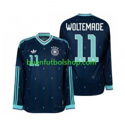 Camiseta de Fútbol Alemania Nick Woltemade 11 World Cup 2026 Segunda Equipación Manga Larga Hombre
